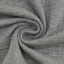 Tissu quadruple gaze de coton recyclé, gris foncé chiné