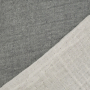 Tissu quadruple gaze de coton recyclé, gris foncé chiné