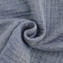 Mousseline recycled four layers, jeansblauw gemêleerd