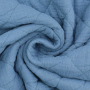 Tissu gaze de coton matelassé doubleface, denim bleu- bleu marine