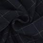 Tissu gaze de coton matelassé doubleface, noir- gris
