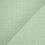 Katoenen mousseline double gauze, licht pastelgroen