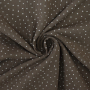 Katoenen mousseline double gauze kleine stippen, taupe