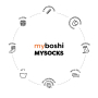 myboshi mysocks 4-thread sock yarn Jepsen 100g, grey-navy blue