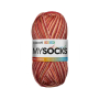 myboshi mysocks 4-draads sokkenwol Knudsen 100g, rood-roze