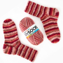 myboshi mysocks 4-draads sokkenwol Knudsen 100g, rood-roze