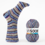 myboshi mysocks 4-thread sock yarn Nielsen 100g, blue-multicolour