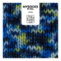 myboshi mysocks Pixel 6-fädige Sockenwolle Otis 150g, blau-gelb