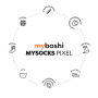 myboshi mysocks Pixel 6-fädige Sockenwolle Spark 150g, multicolor