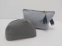 3D mesh fabric with woven back, grey