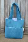 3D mesh stof met geweven achterkant, turquoise