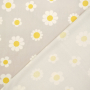 Tissu nicki jersey velours Fleurs Flowers, sable
