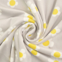 Tissu nicki jersey velours Fleurs Flowers, sable