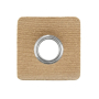 Eyelet Patch imitatieleer, beige