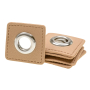 Eyelet Patch imitatieleer, beige