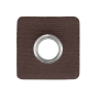 Eyelet Patch imitatieleer, donkerbruin