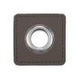 Eyelet Patch imitatieleer, donkergrijs