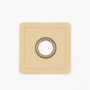 Eyelet Patch Leatherette square 35 mm, beige