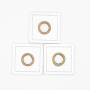Eyelet Patch Leatherette square 35 mm, silver