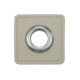 Eyelet Patch imitatieleer, lichtgrijs