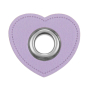 Eyelet Patch imitatieleer Hearts, lavendel