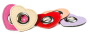 Eyelet Patch imitatieleer Hearts, rood