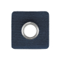 Eyelet Patch imitatieleer, marineblauw