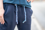 Eyelet Patch imitatieleer, marineblauw