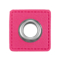 Eyelet Patch imitatieleer, fuchsia
