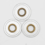 Eyelet Patch Leatherette around, silver
