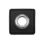 Eyelet Patch imitatieleer, zwart
