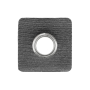 Eyelet Patch imitatieleer, zwart