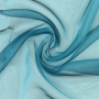 Tissu organza deux tons, bleu pétrole