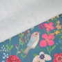 Outdoorstof Floral Happy Garden, petrol