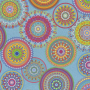 Outdoorstof mandala, lichtturquoise