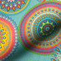 Outdoorstof mandala, lichtturquoise