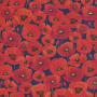 Tissu déperlant extérieur Dralon Coquelicots, rouge