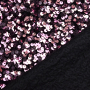 Tissu paillettes et velours, rose