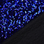 Tissu paillettes et velours, bleu royal