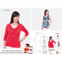 Paper pattern pattydoo Scarlett cowl neckline shirt, German