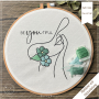 Plotter- und Stickdatei beemybear Plott'n'Stick Frau mit Hut LineArt, german