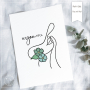 Plotter- und Stickdatei beemybear Plott'n'Stick Frau mit Hut LineArt, german