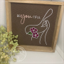 Plotter- und Stickdatei beemybear Plott'n'Stick Frau mit Hut LineArt, german