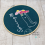 Plotter- und Stickdatei beemybear Plott'n'Stick Gummistiefel mit Blümchen, german