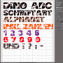 Fichier dessin flocage Dinosaure ABC Daddy2Design