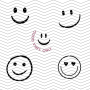 Plotterdatei drei eM's Smile, german