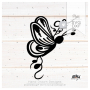 Fichier dessin flocage Papillon 2 GroWiDesign