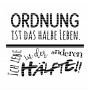 Plotterdatei Löwenjunges Ordnung ist das halbe Leben, ich lebe in der anderen Hälfte Private , duits