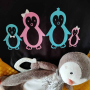 Fichier dessin flocage Famille de pingouins licence privée Löwenjunges