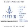 Plotterbestand Rock Queen Anker Boat Crew, Duits